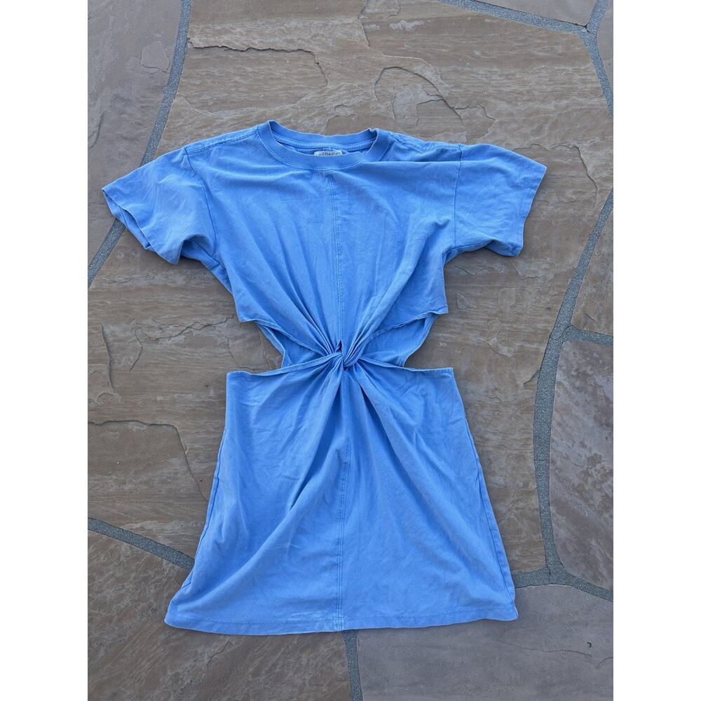 L SPACE Lost Winds Mini Dress in Aura Twist Front Cotton Lightweight Summer M ES - Picture 3 of 5